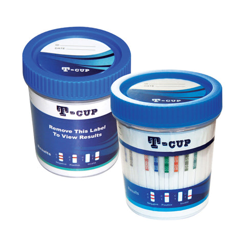 12-Panel T-Cup™ Multi-Drug Test Cup, AMP/BAR/BZO/COC/MDMA/MET/MTD/OPI2000/OXY/PCP/TCA/THC + Adulterants (25/Box) 12-Panel T-Cup™ Multi-Drug Test Cup, AMP/BAR/BZO/COC/MDMA/MET/MTD/OPI2000/OXY/PCP/TCA/THC + Adulterants (25/Box)
