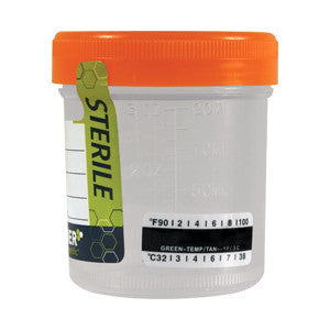Tanner Scientific® 3oz Sterile Specimen Cups w/Temperature Strip (400/Case) - Drugs of Abuse Tests