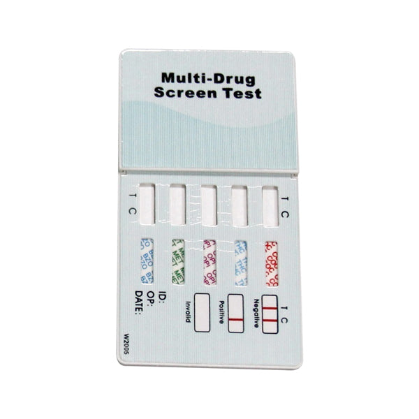 10-Panel Multi-Drug Screen Urine Dip Card, AMP/BAR/BZO/COC/MET/MTD/OPI2000/OXY/PCP/THC (25/Box)